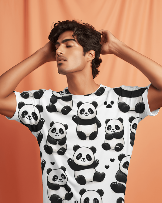 Stylish Panda All-Over Print Men's T-Shirt